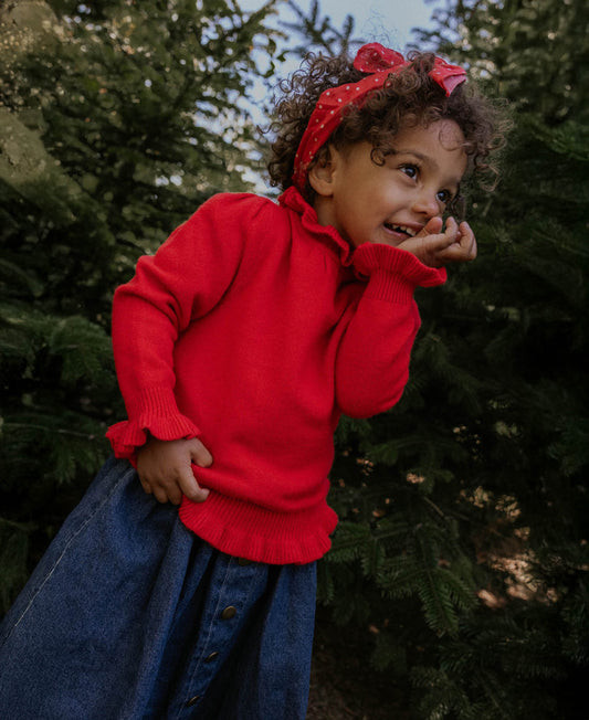 FLIINK ABBY BLOUSE BLOUSE POMPEIAN RED