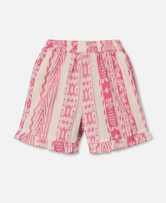 FLIINK ADDIE SHORTS SHORTS CLOUD DANCER PINK STRIPE