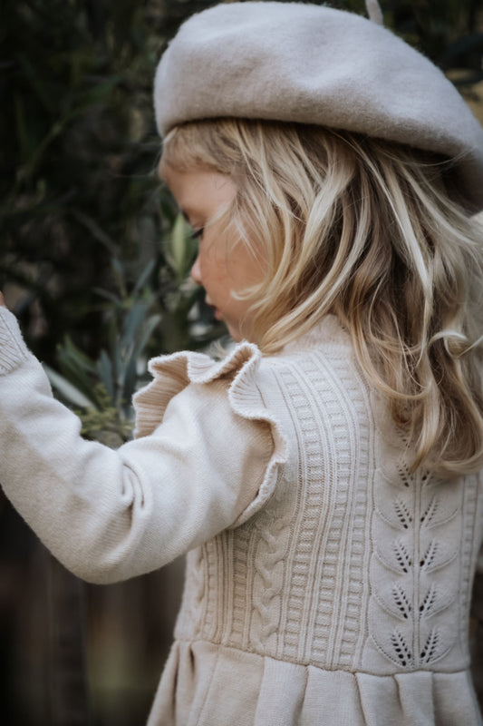 FLIINK ALILLY PEPLUM PULLOVER BLOUSE SANDSHELL