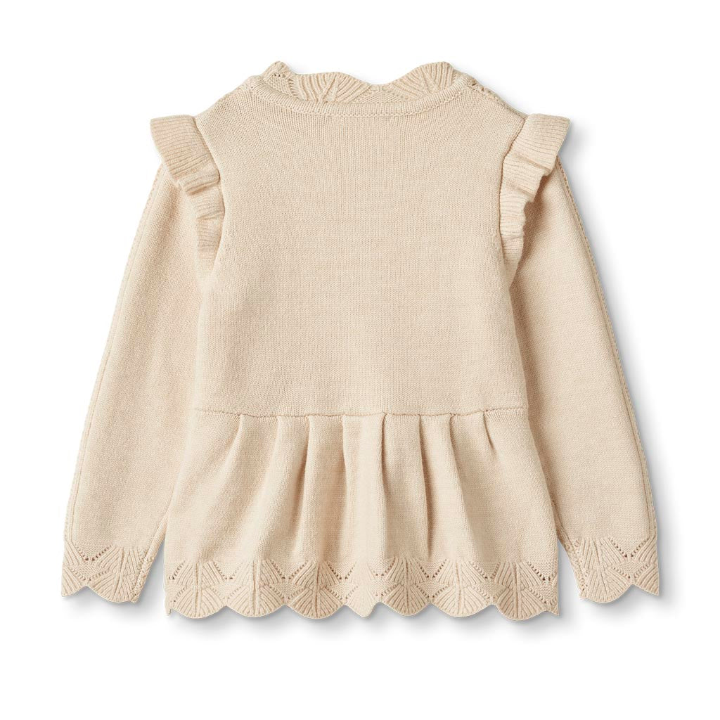 FLIINK ALILLY PEPLUM PULLOVER BLOUSE SANDSHELL