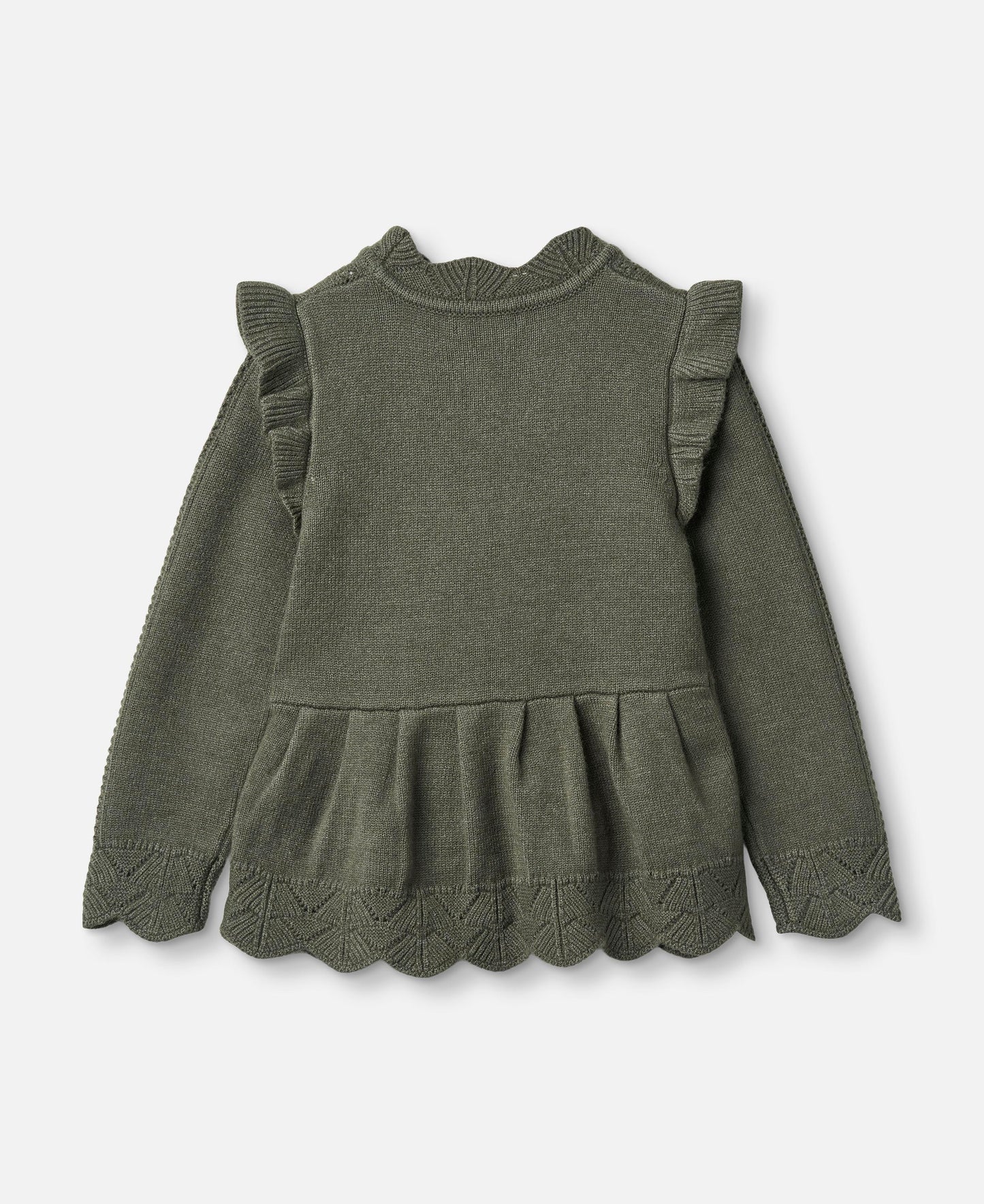 FLIINK ALILLY PEPLUM PULLOVER BLOUSE BEETLE