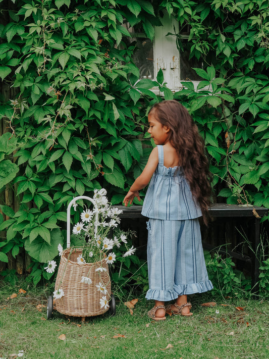 FLIINK AMIE RUFFLE PANT PANT NAVY