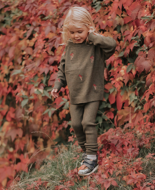 FLIINK BENNA RIB LEGGIN LEGGIN BURNT OLIVE