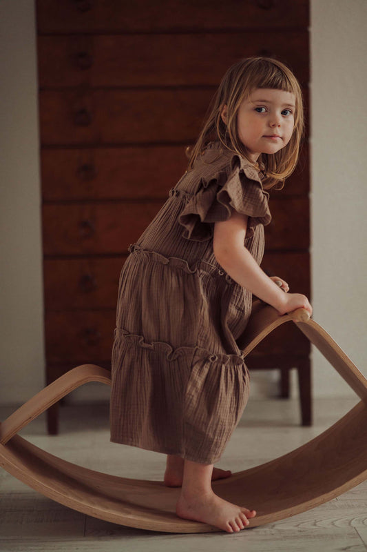 FLIINK BLOOMING SS DRESS DRESS PINE BARK