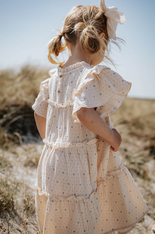 FLIINK BLOOMING SS DRESS DRESS SANDSHELL AOP