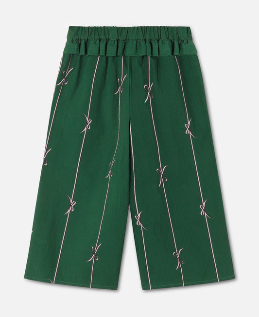 FLIINK BOWIE PANT PANT HUNTER GREEN BOW AOP