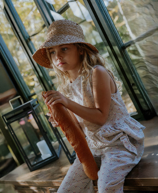 FLIINK BRIDGET TOP SINGLET SANDSHELL AOP