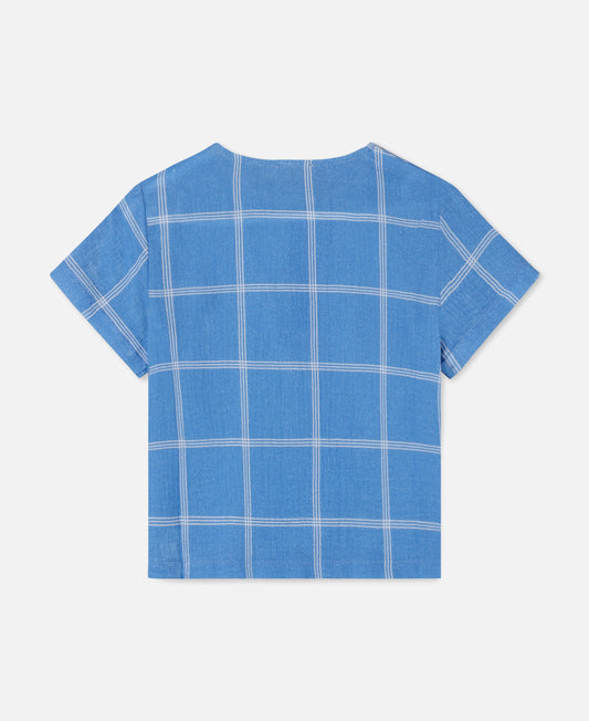 FLIINK CHA CHA SS T-SHIRT T-SHIRT MARINA CHECK