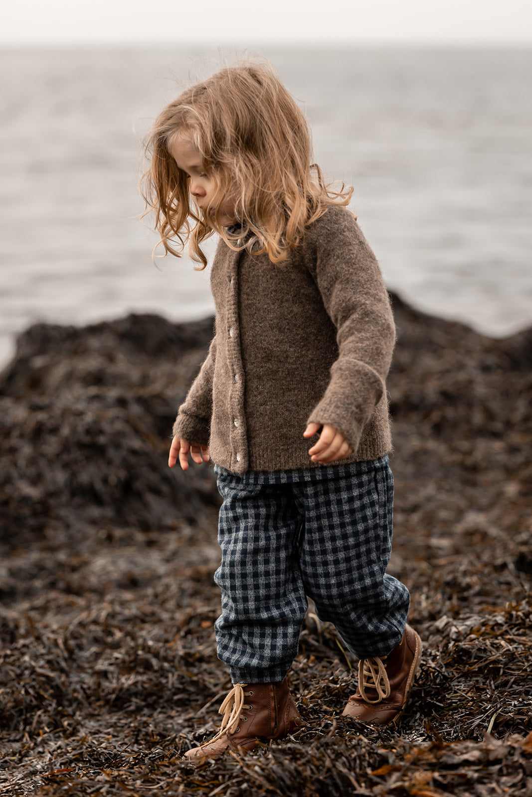 FLIINK CODA CHECK PANTS PANT NAVY