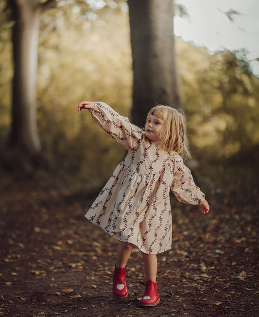 FLIINK DOLDY LS DRESS DRESS SANDSHELL AOP