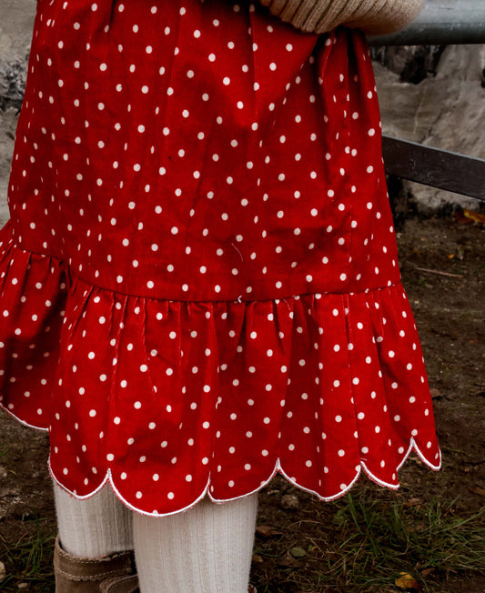 FLIINK DOLLY DOT SKIRT SKIRT POMPEIAN RED