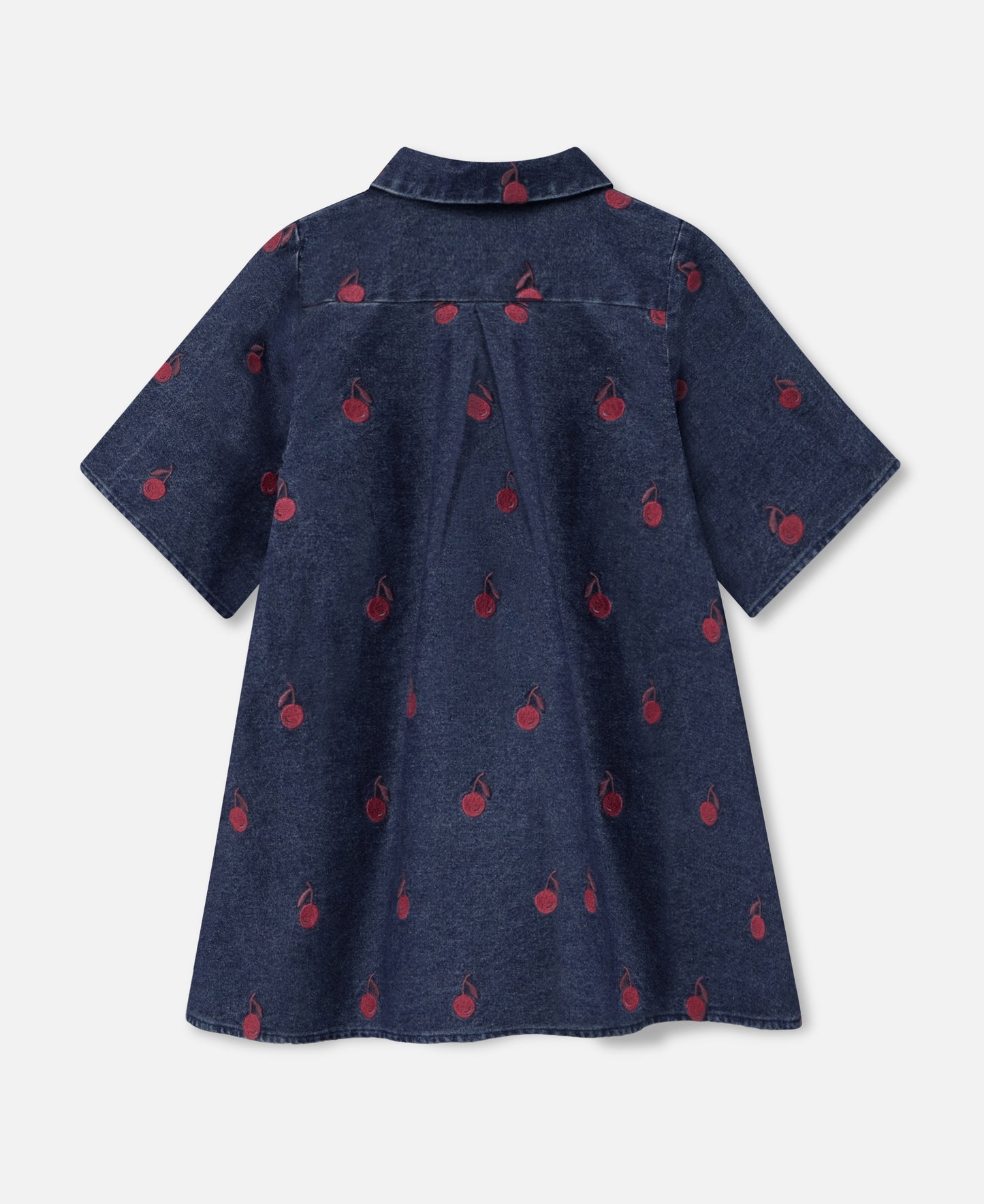 FLIINK DONNA EMBR SHIRT DRESS DRESS DARK DENIM BLUE