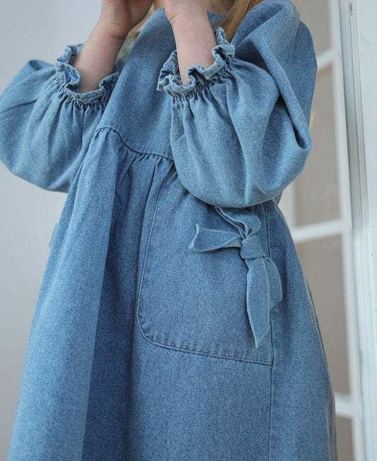FLIINK DONNY LS DRESS DRESS MEDIUM DENIM BLUE