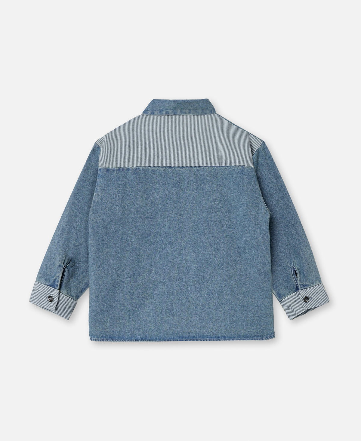 FLIINK DON CONTRAST LS SHIRT SHIRT MEDIUM DENIM BLUE