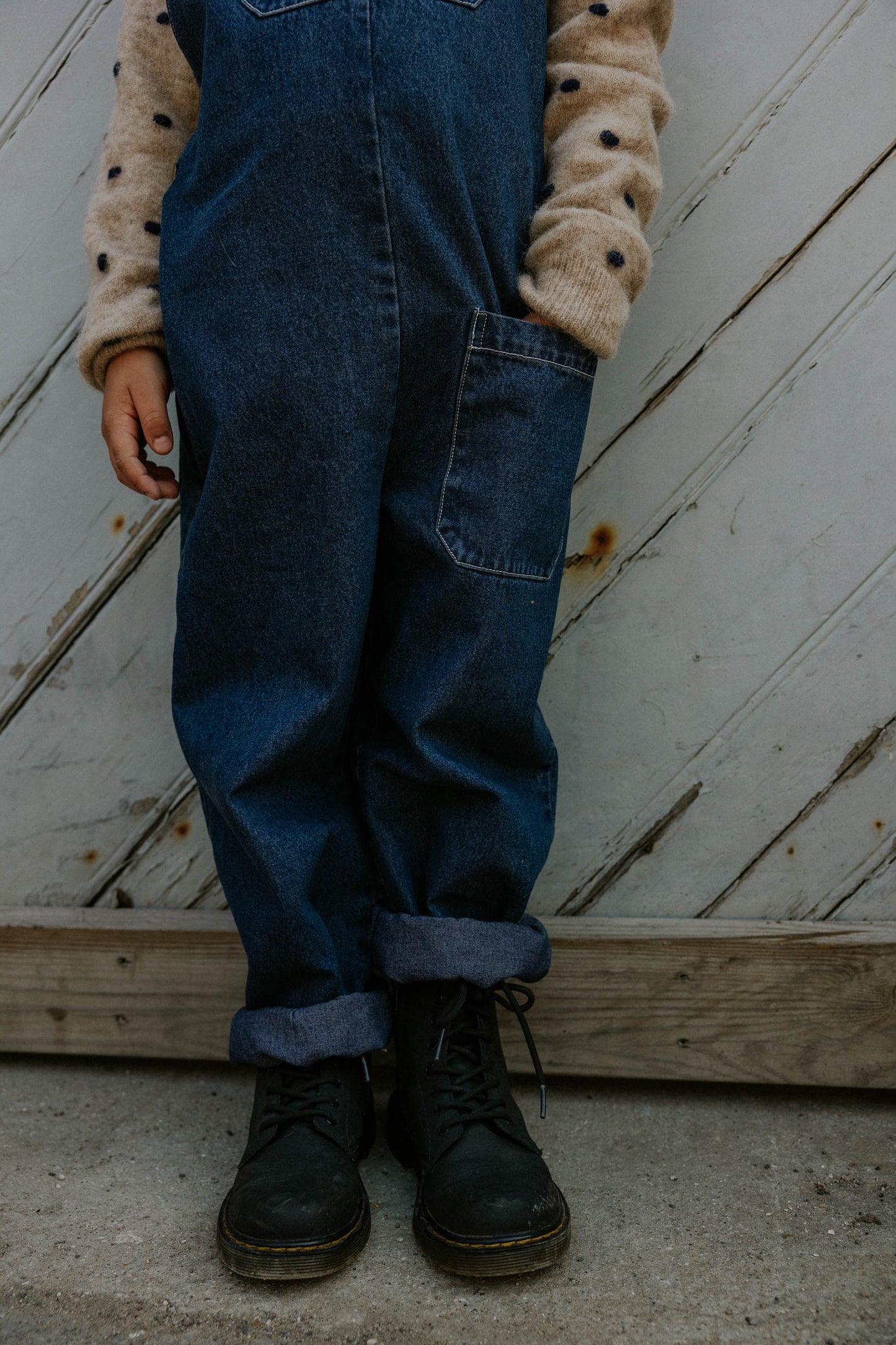 FLIINK DON DENIM OVERALL OVERALL DARK DENIM BLUE