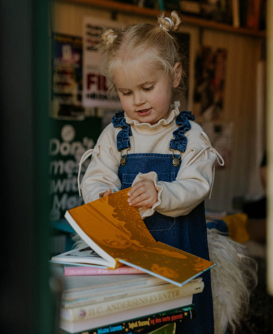 FLIINK DON DENIM OVERALLDRESS DRESS DARK DENIM BLUE