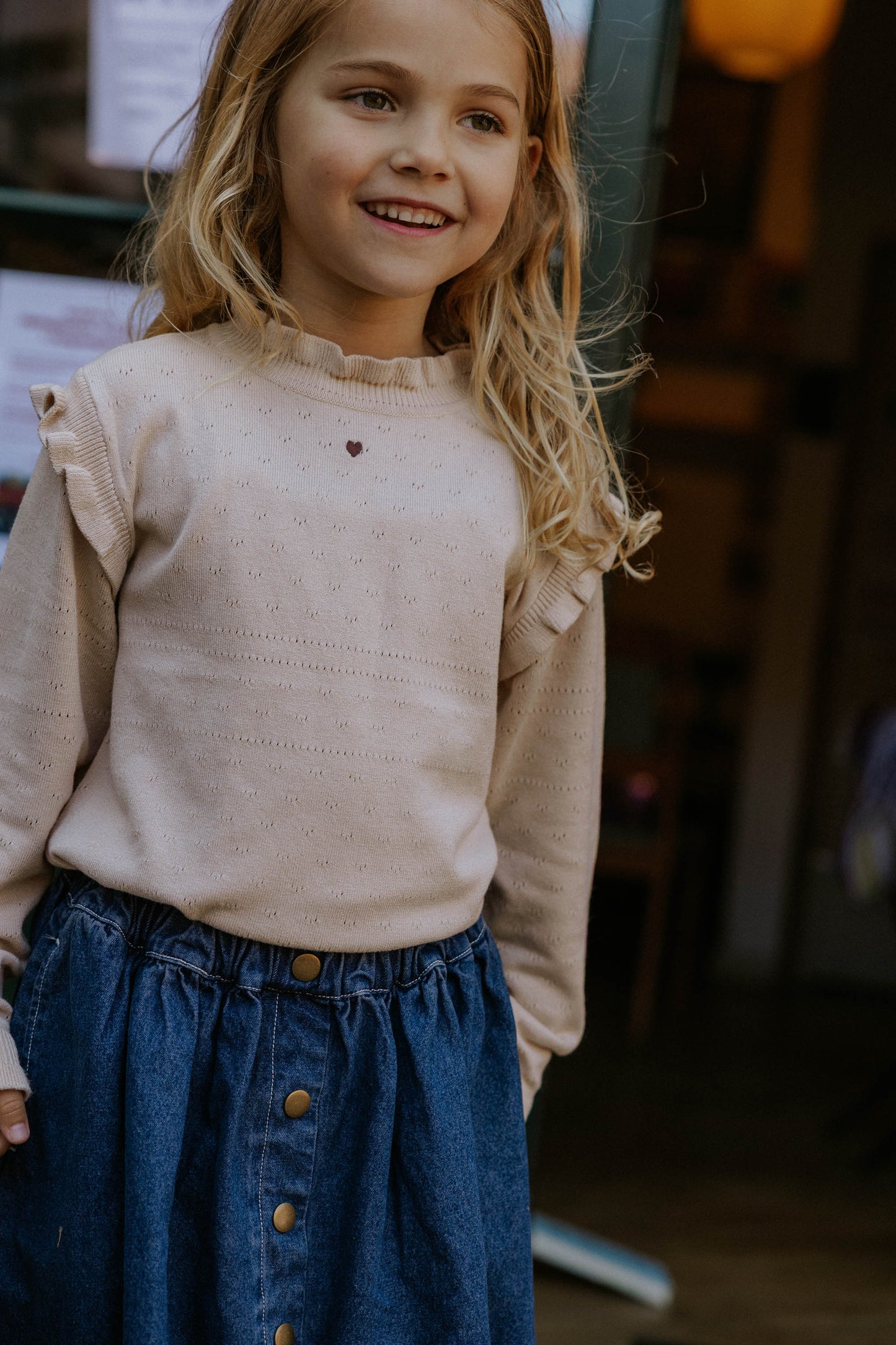 FLIINK DON DENIM SKIRT SKIRT DARK DENIM BLUE