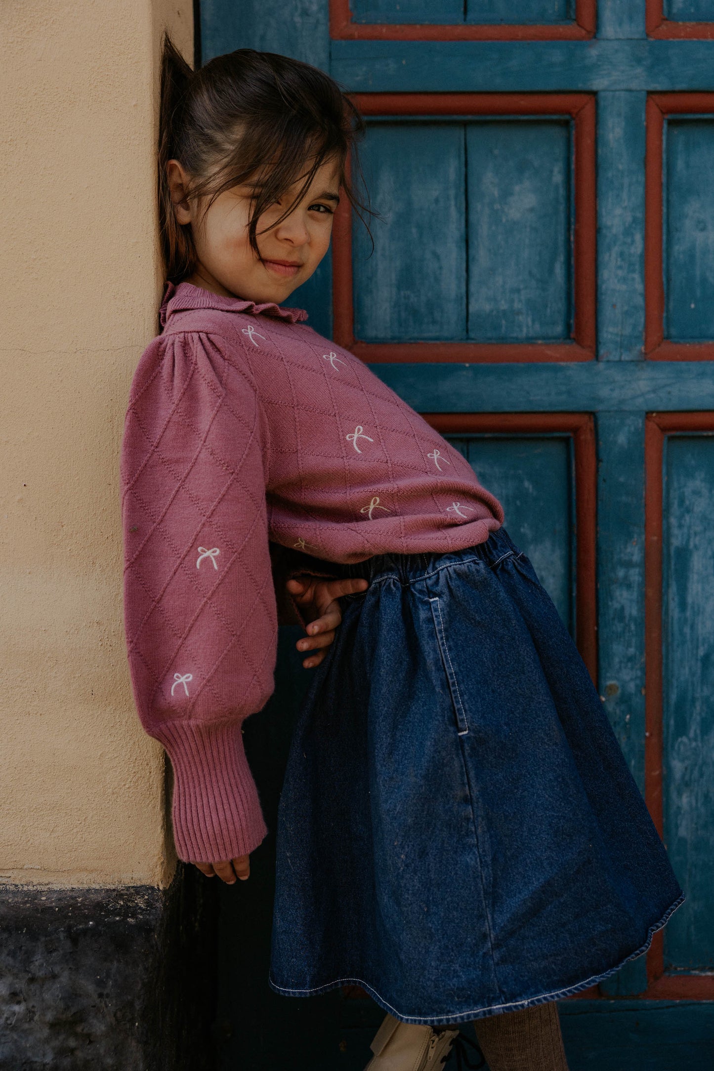 FLIINK DON DENIM SKIRT SKIRT DARK DENIM BLUE