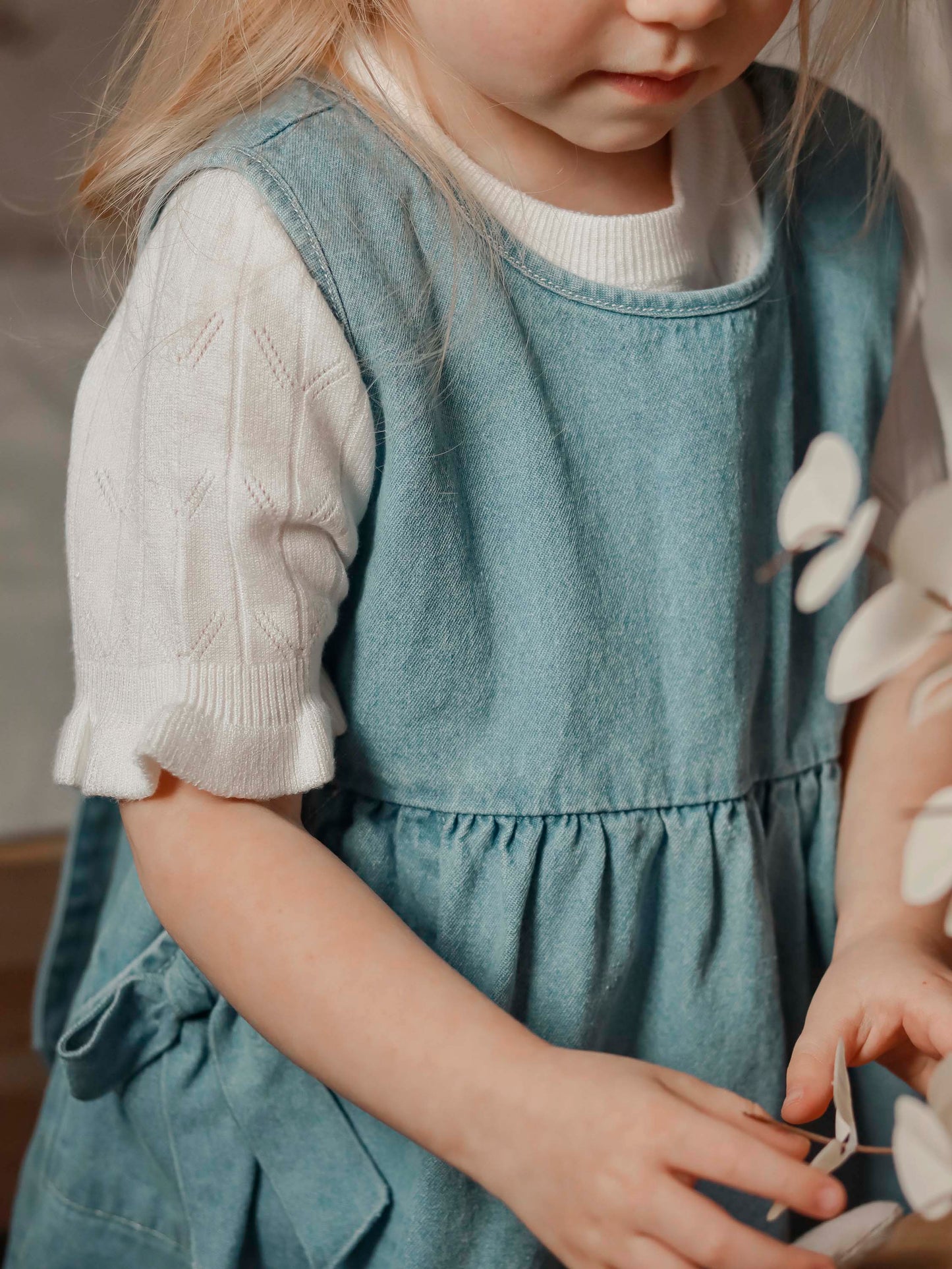 FLIINK DON DENIM SPENCERDRESS DRESS LIGHT DENIM BLUE