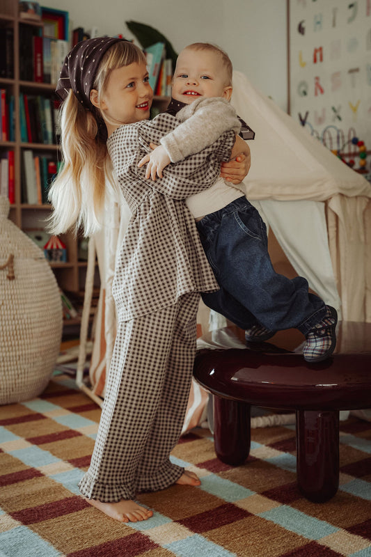 FLIINK ELLA PANT PANT SANDSHELL / COFFEE BEAN