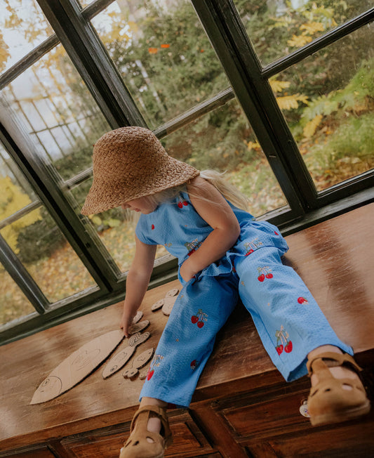 FLIINK ELMA PANT PANT MARINA BLUE AOP