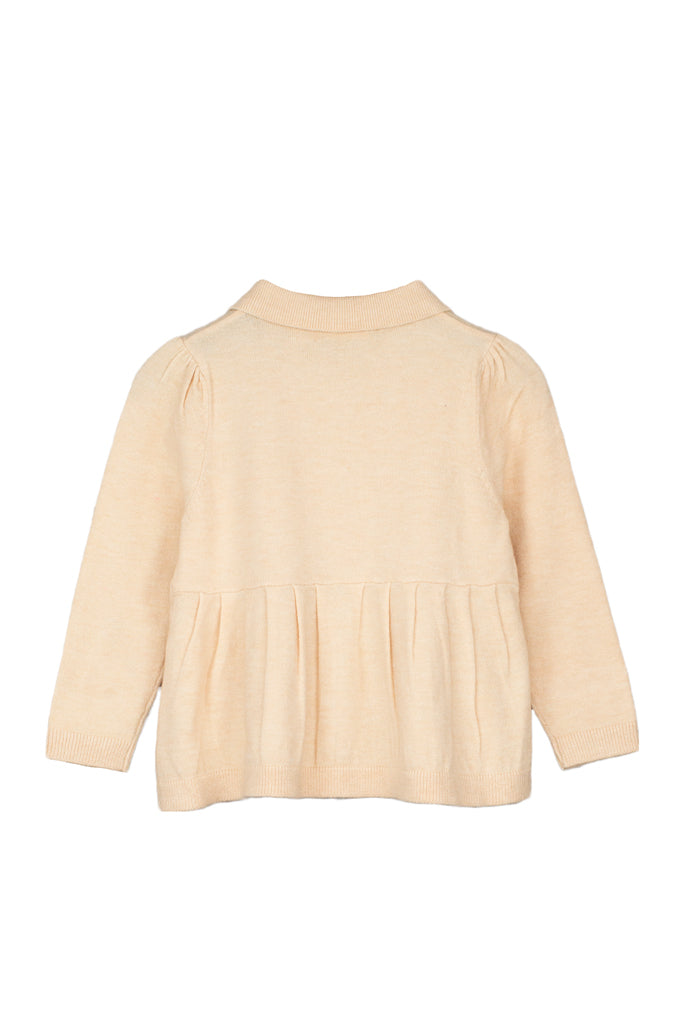 FLIINK EMMA CARDIGAN BLOUSE SANDSHELL