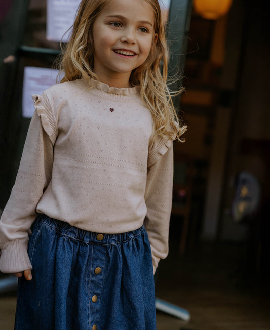 FLIINK FAME LS BLOUSE BLOUSE SANDSHELL