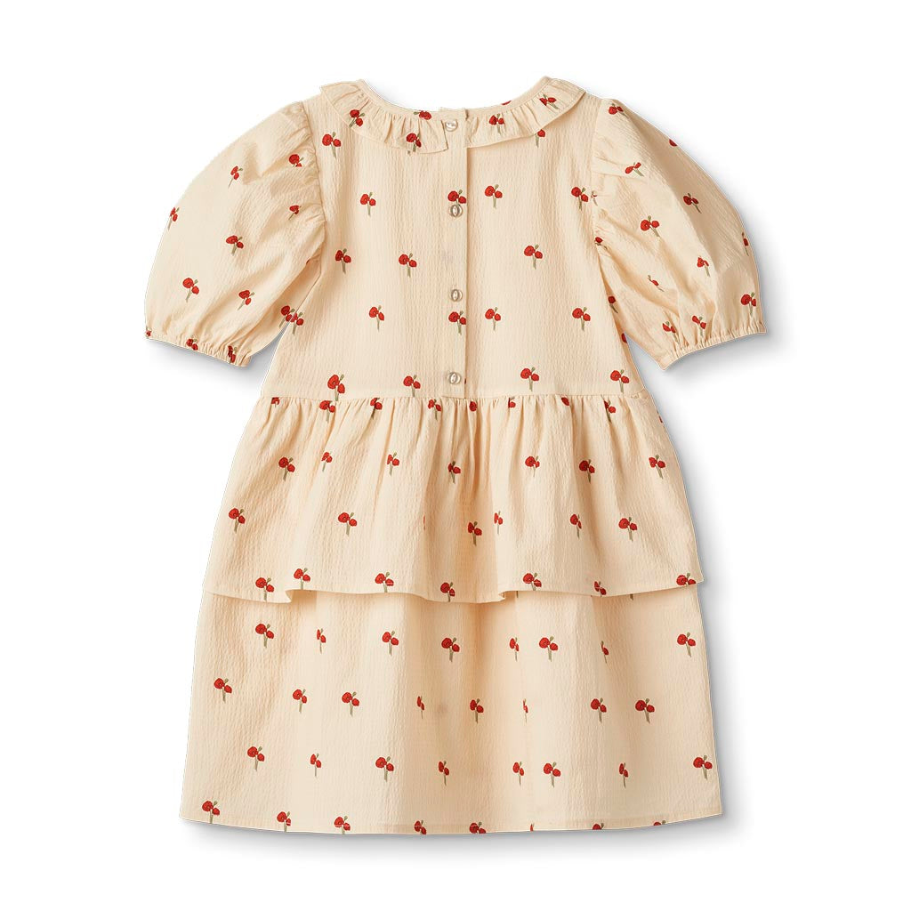 FLIINK FLOWER SS RUFFLE DRESS DRESS SANDSHELL