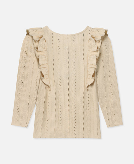 FLIINK GABBY LS BLOUSE BLOUSE SANDSHELL