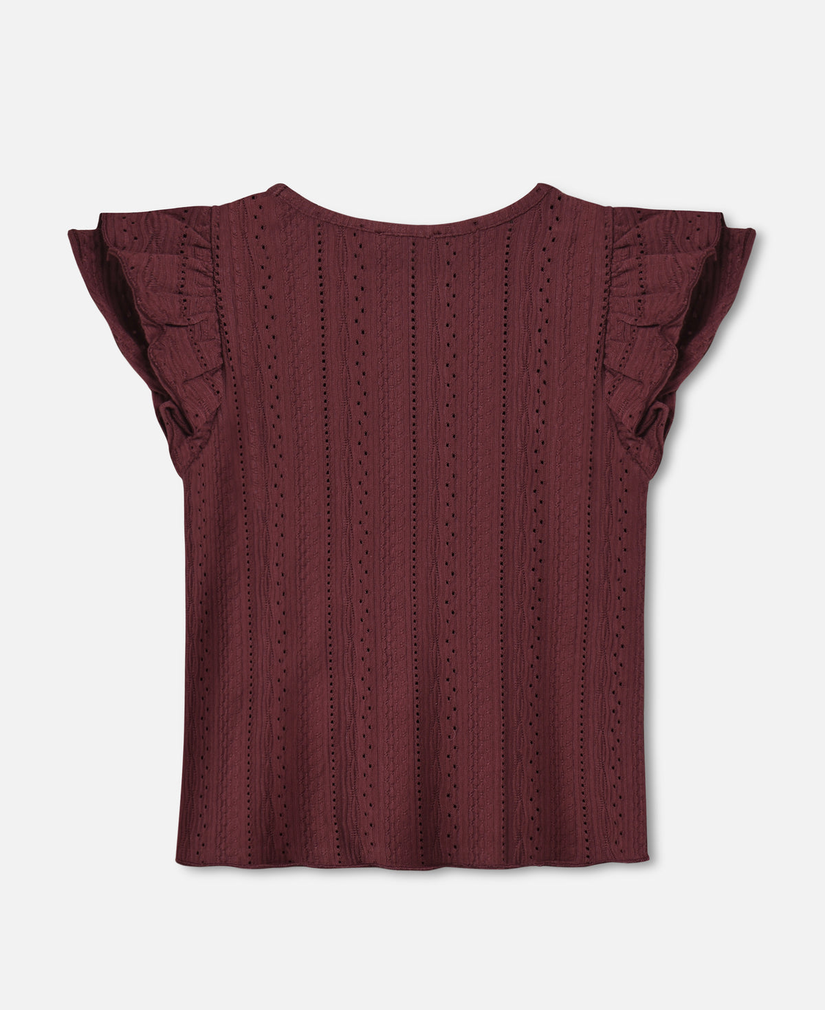 FLIINK GABBY SS BLOUSE T-SHIRT BURGENDY