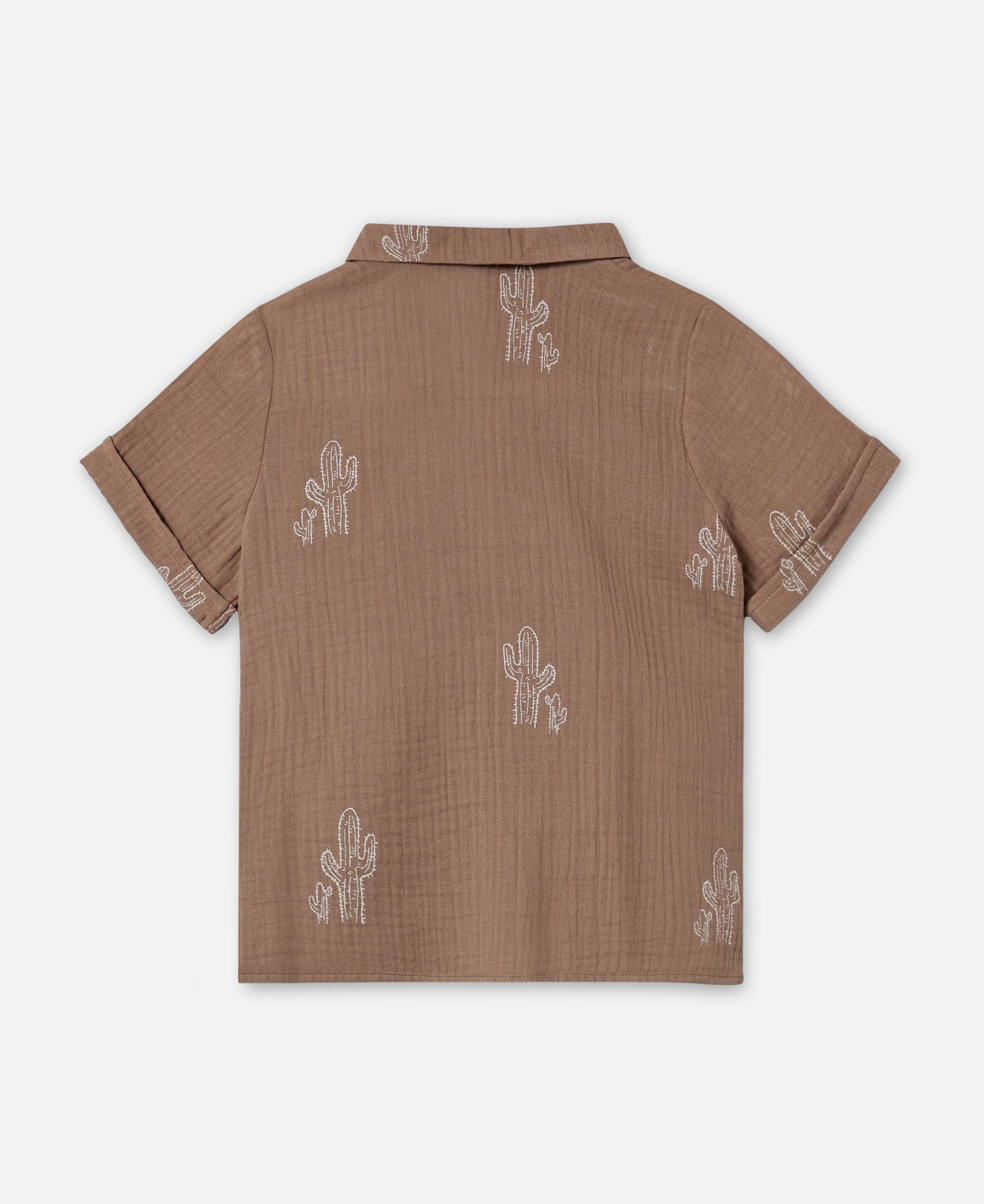 FLIINK HELLO SS SHIRT SHIRT PINE BARK CACTUS AOP