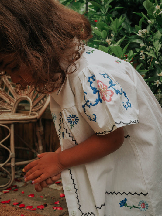 FLIINK HIRSE SS BLOUSE BLOUSE CLOUD DANCER