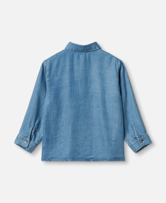 FLIINK HURLUM OVERSIZE SHIRT SHIRT LIGHT DENIM BLUE