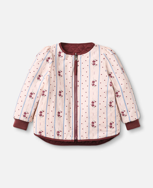 FLIINK KOTA REVERSIBLE FLOWER JACKET JACKET BURGENDY