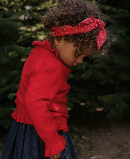 FLIINK KOTA SCARF SCARF POMPEIAN RED