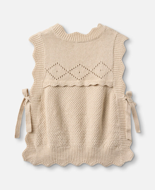 FLIINK LOVELY KNIT VEST VEST SANDSHELL