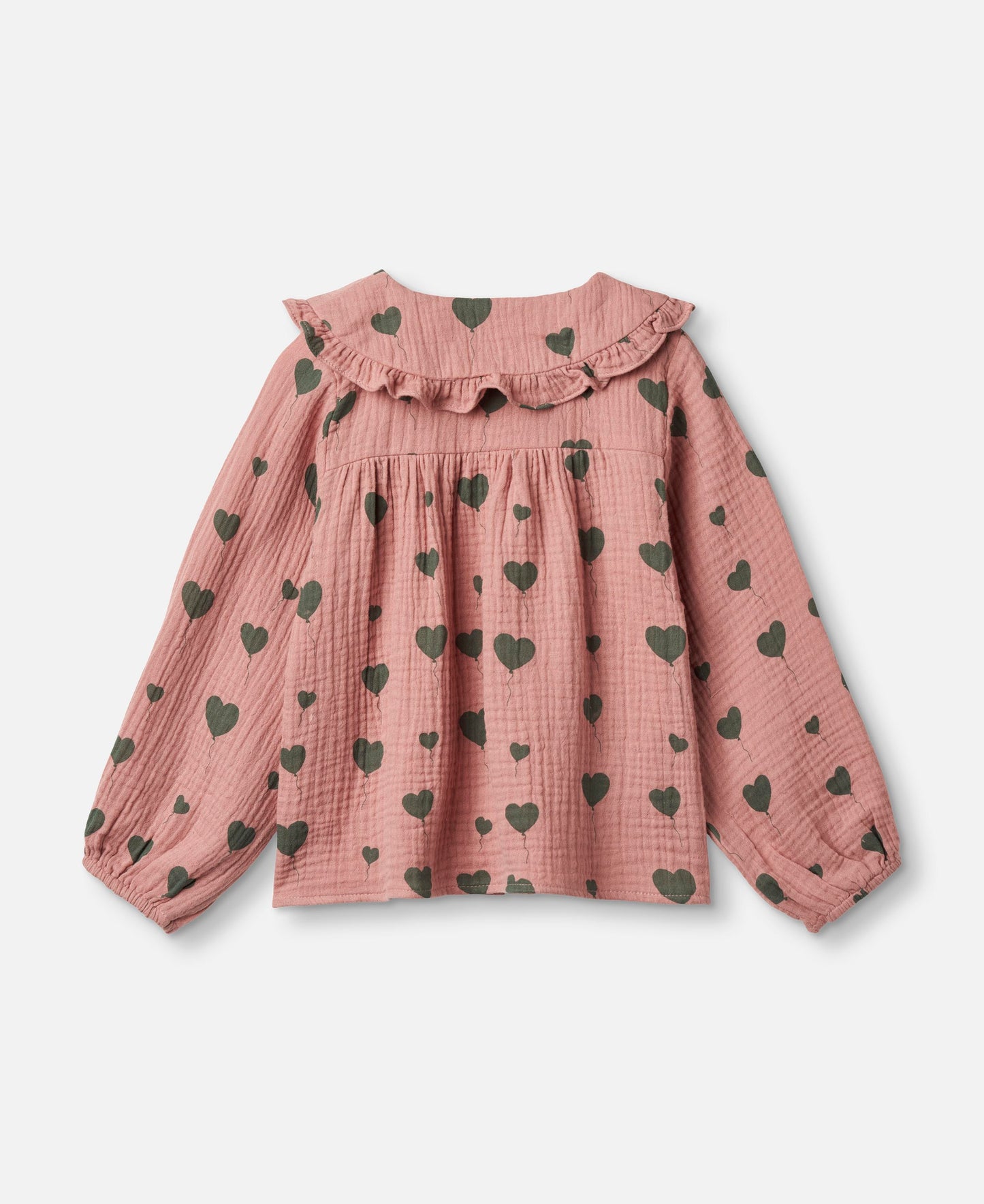 FLIINK LOVE LS BLOUSE BLOUSE ASH ROSE AOP