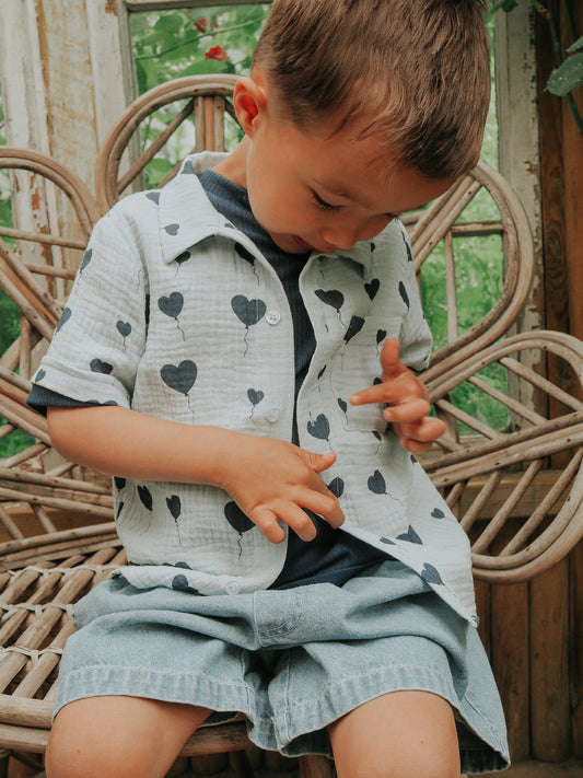 FLIINK LOVE SS SHIRT SHIRT DREAM BLUE