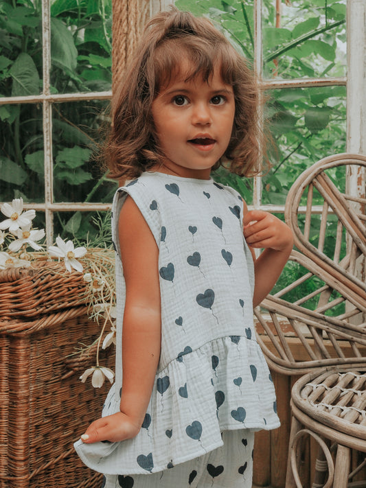 FLIINK LOVE SS TOP SINGLET DREAM BLUE