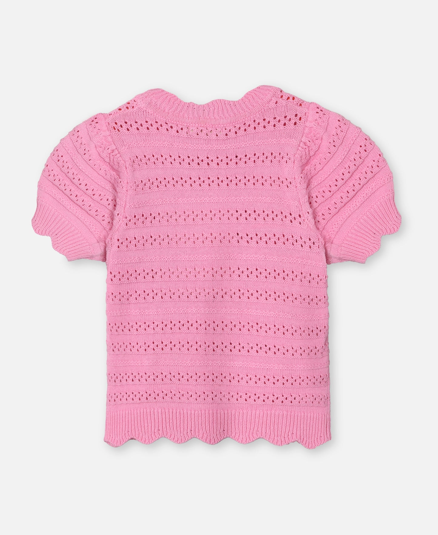 FLIINK MAGIC SS PUFF BLOUSE BLOUSE BEGONIA PINK