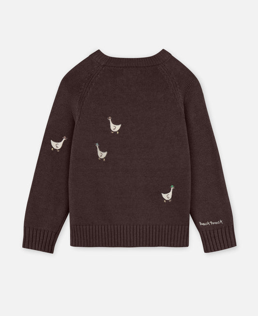 FLIINK MAHDI KNIT PULLOVER PULLOVER COFFEE BEAN