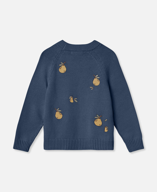 FLIINK MAHDI PEAR PULLOVER PULLOVER INSIGNIA BLUE