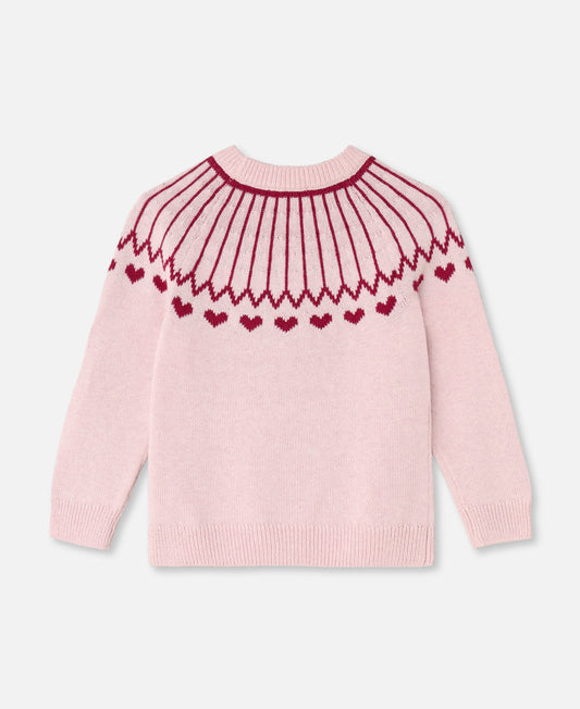 FLIINK NOVA HEART PULLOVER PULLOVER SMOKE ROSE / RED BUD