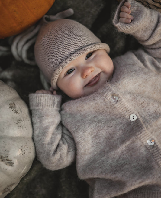 FLIINK STAR ALPACA CARDIGAN CARDIGAN SANDSHELL