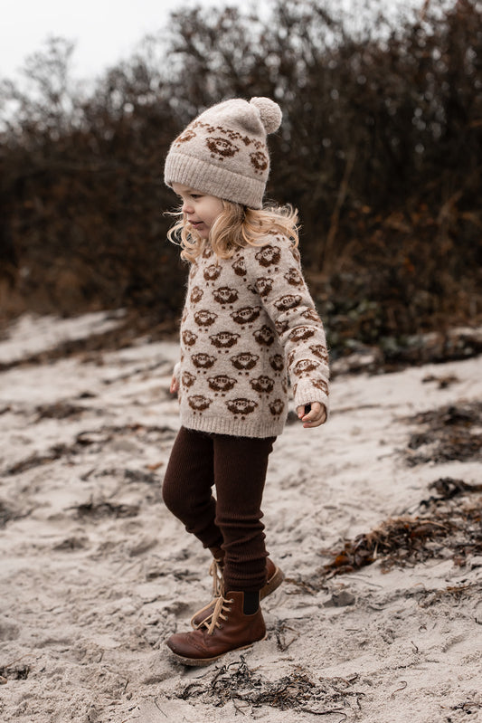 FLIINK STAR BEANIE BEANIE SANDSHELL FOSSIL SHEEP PATTERN