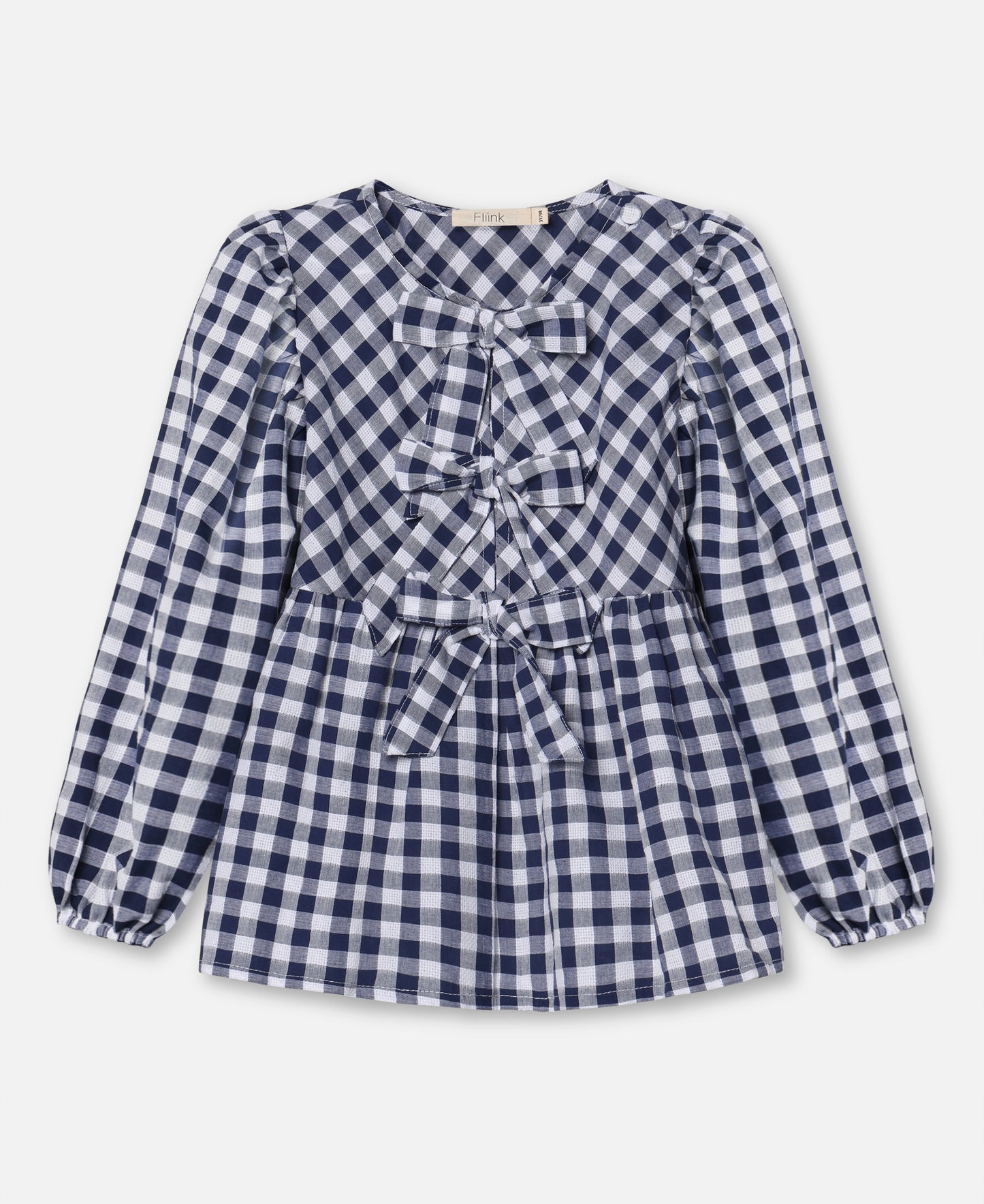 FLIINK ZORRO LS BLOUSE BLOUSE INSIGNIA SANDSHELL CHECK