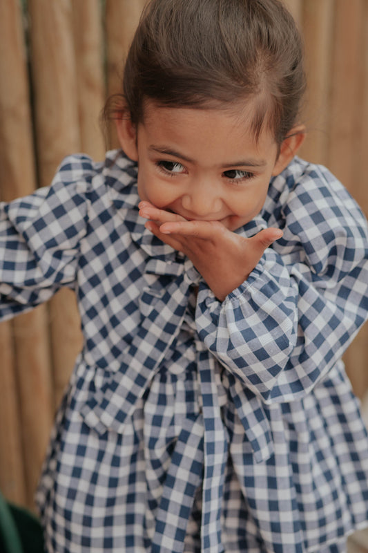 FLIINK ZORRO LS BLOUSE BLOUSE INSIGNIA SANDSHELL CHECK