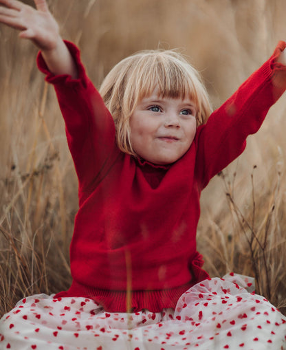 FLIINK ABBY BLOUSE BLOUSE POMPEIAN RED