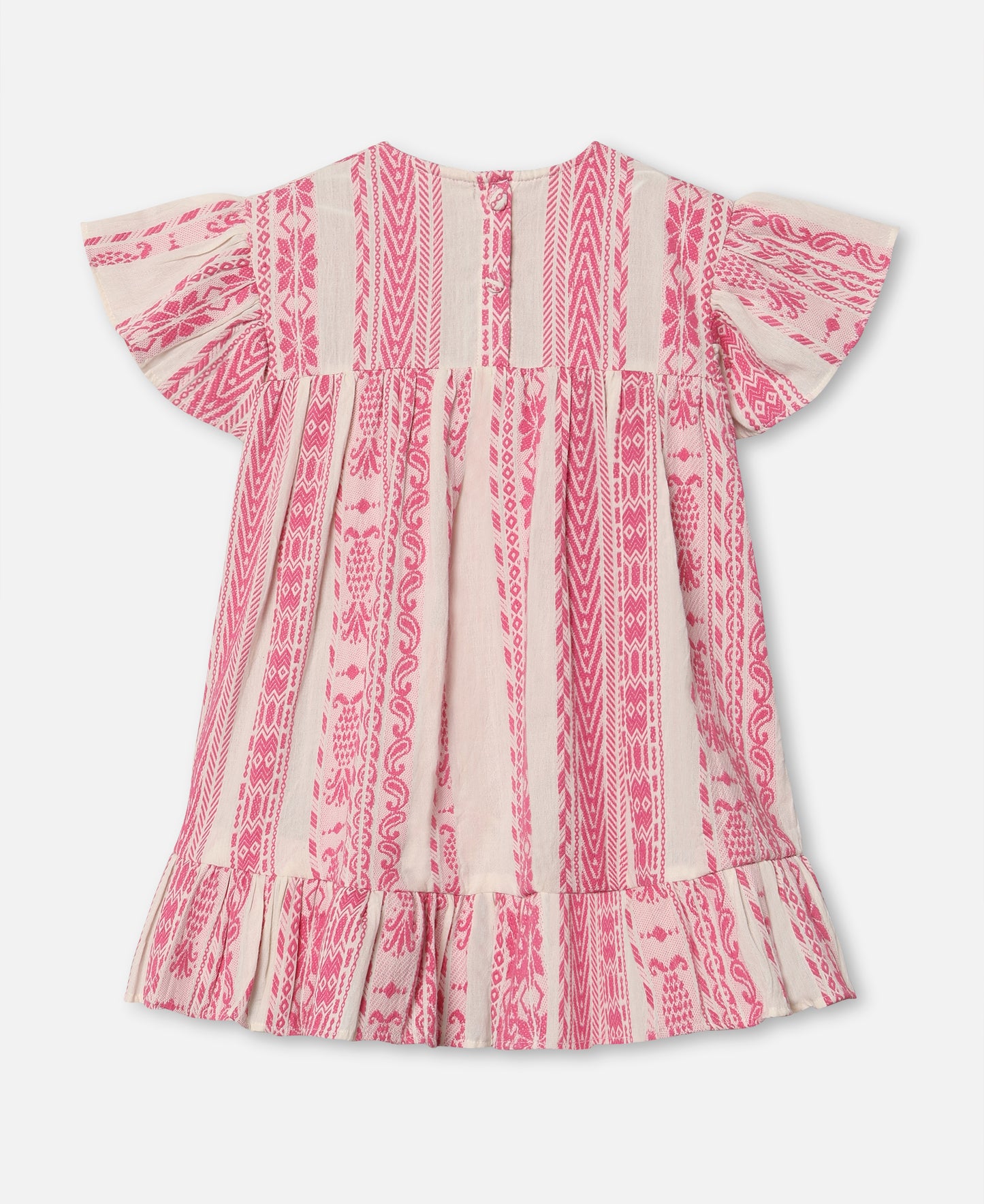 FLIINK ADDIE DRESS DRESS CLOUD DANCER PINK STRIPE