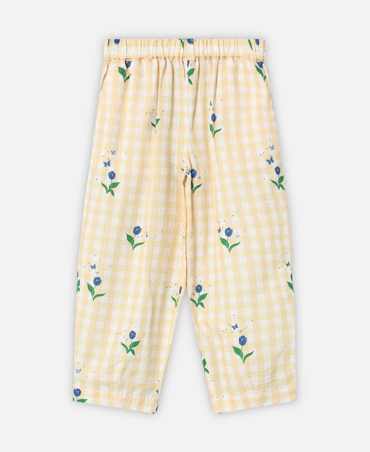 FLIINK AGNES FLOWER PANT PANT SUNLIGHT FLOWER AOP